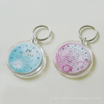 Cheap Promotional Acrylic Key Ring 